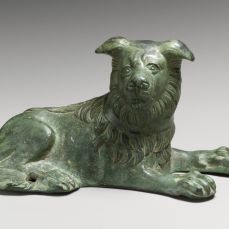 bronze romain représentant un chien