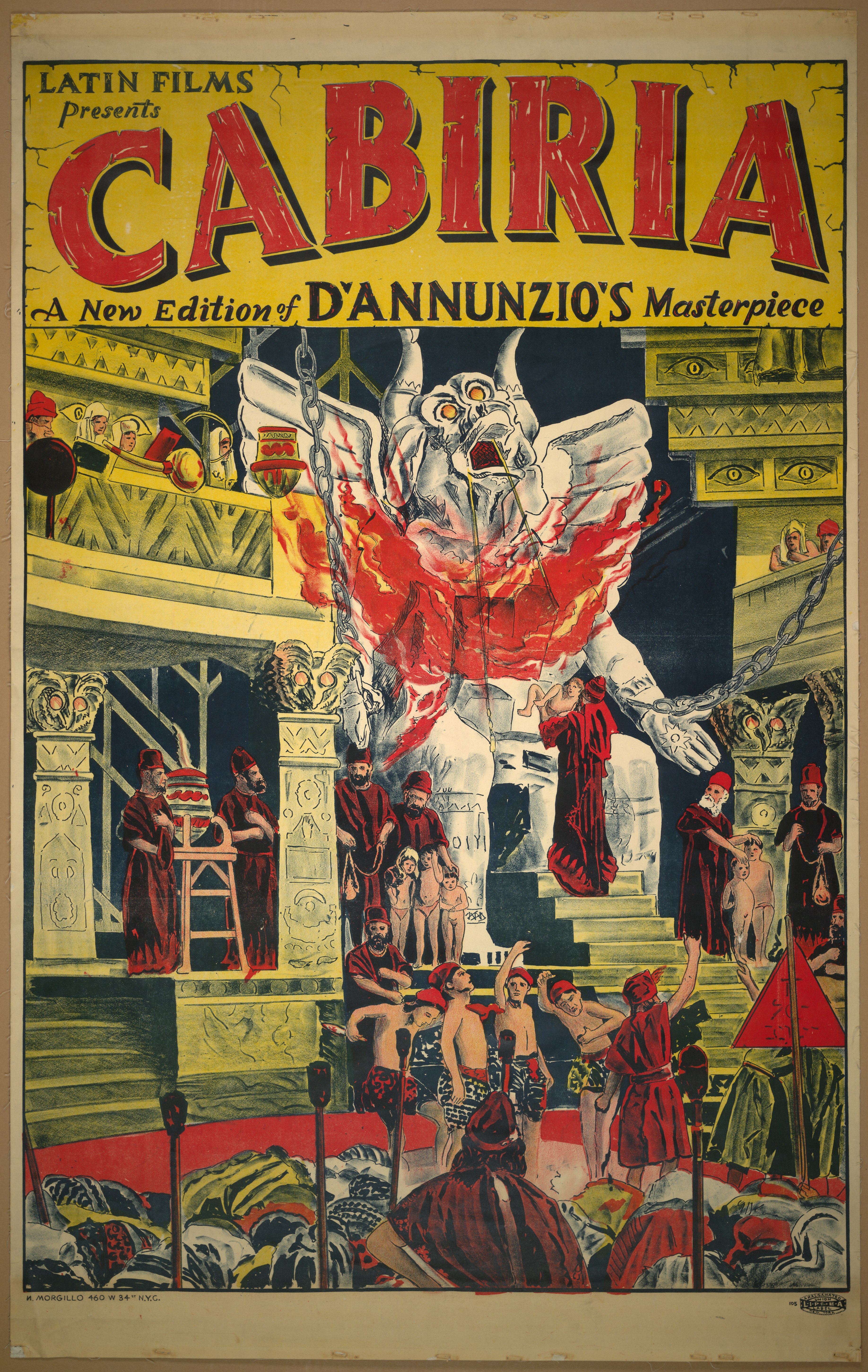 Affiche du film Cabiria, Giovanni Pastrone, 1913.
