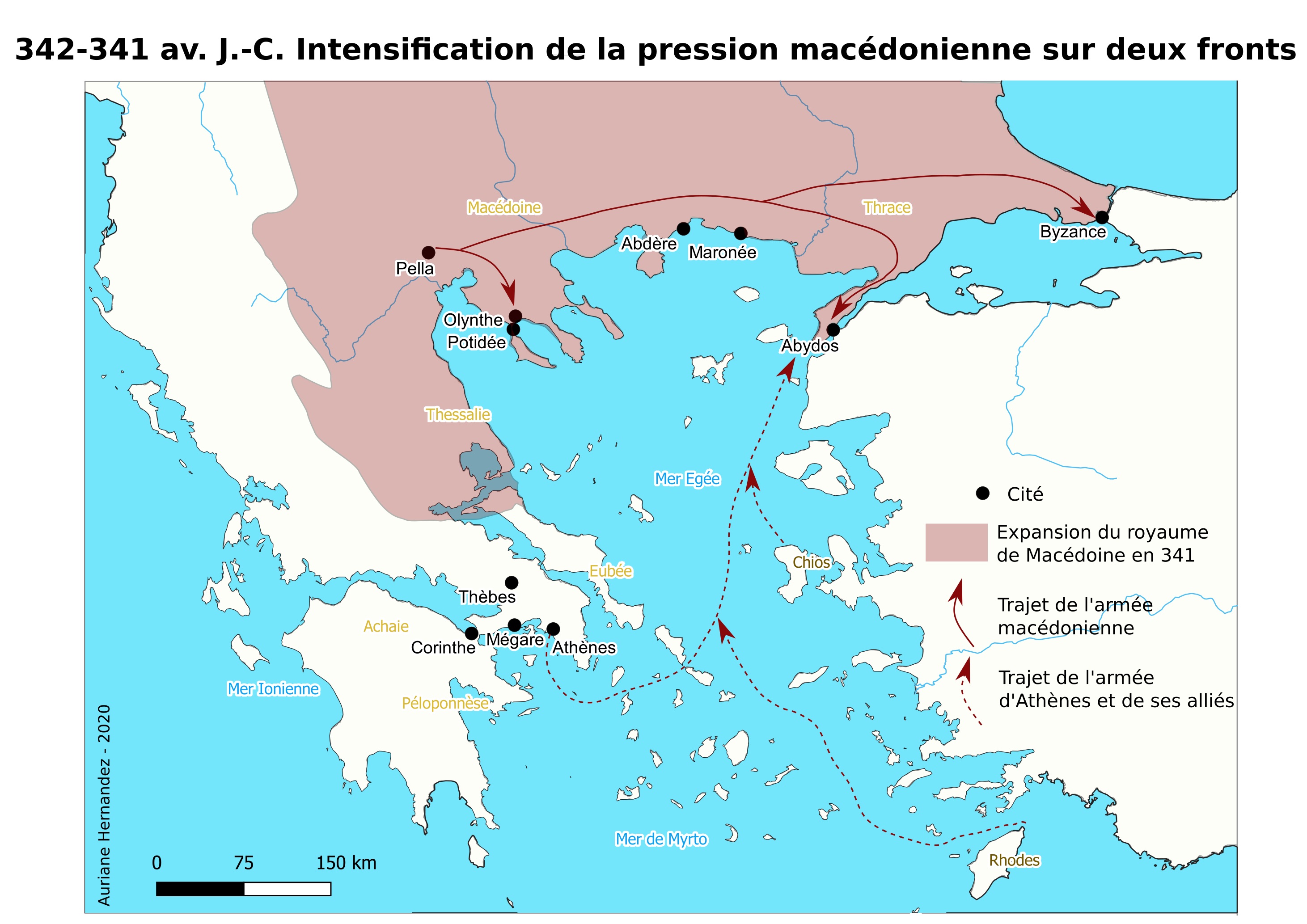 Carte 7 - L'intensification de la pression macédonienne