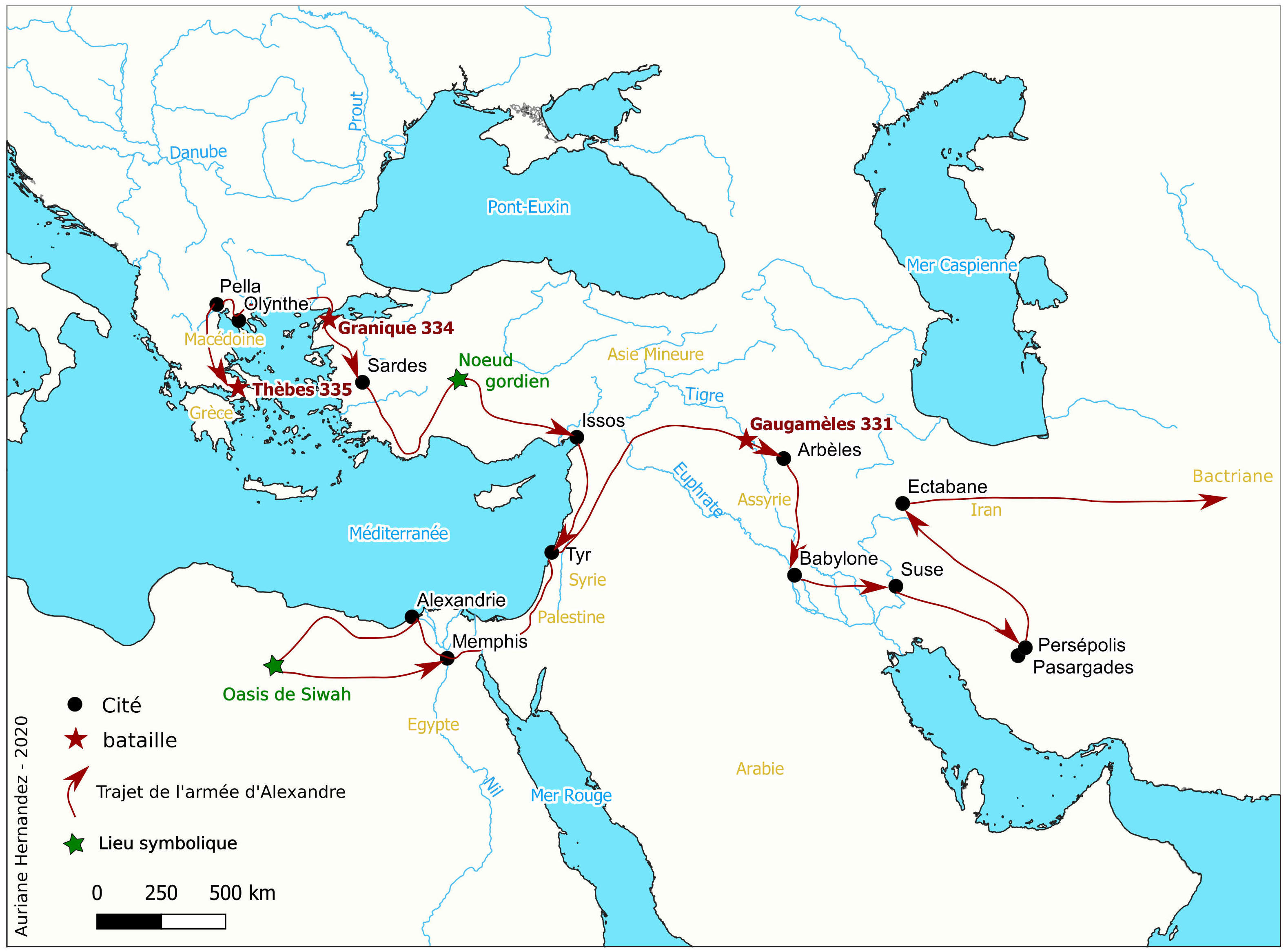 Carte 9 - De la Grèce à la Perse
