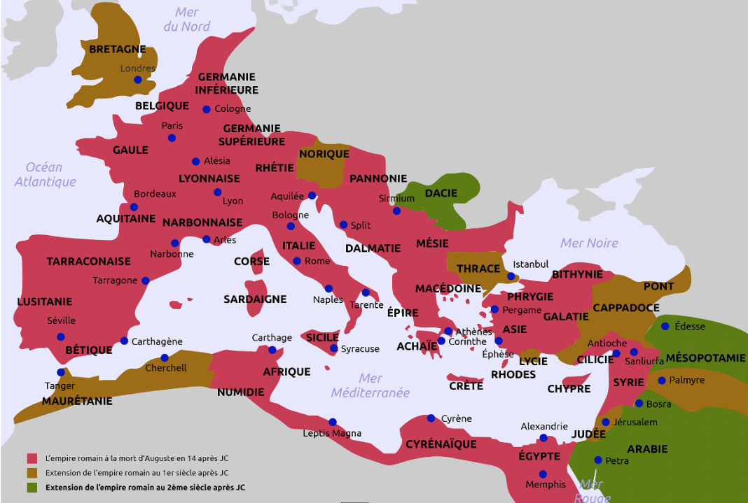 Carte animée Empire romain