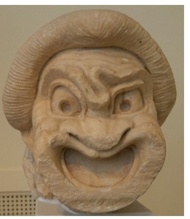 Masque comique - Musée archéologique national, Athènes
