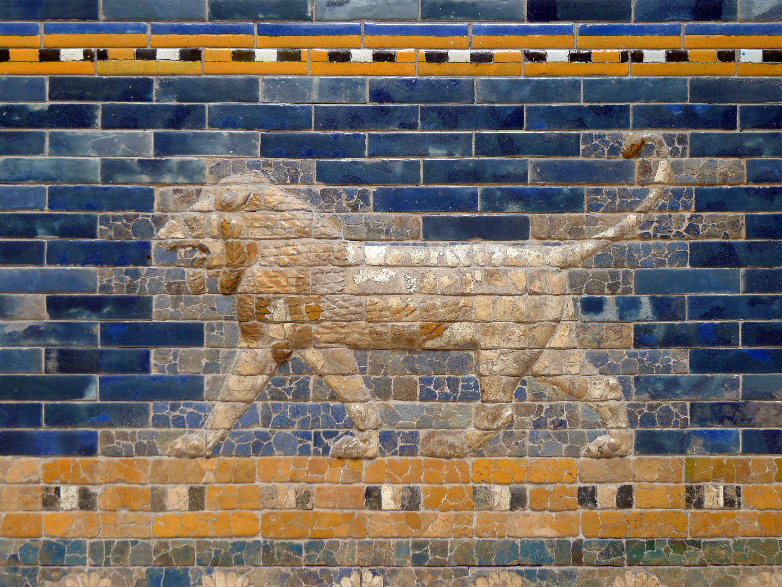 Lion sur une muraille 