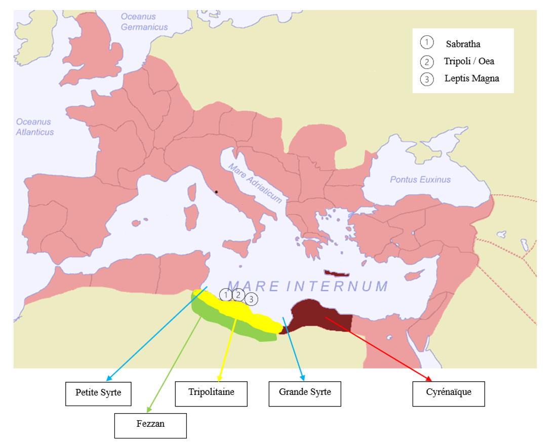 Carte de la Lybie IIe siècle après J.-C.