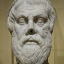 Tête de Sophocle en marbre