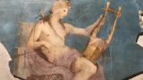 Apollon citharède, Fresque de l'époque augustéenne provenant du Palatin, Musée du Palatin, Rome. © Annie Collognat