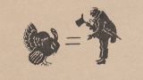 fables en silhouette dindon