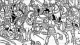 Bataille entre l'armée de Jules César et des troupes gauloises