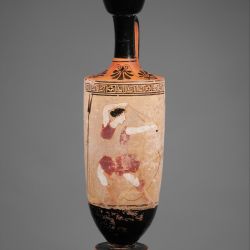 MET.Period:Classical Date:ca. 440 B.C. Culture:Greek, Attic Medium:Terracotta; white-ground Dimensions:H. 12 7/8 in. (32.7 cm) Classification:Vases