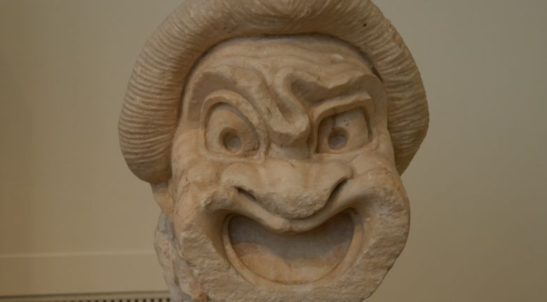 Masque comique - Musée national archéologique d'Athènes n° 3373 - Y. Scolan