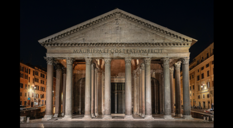 Panthéon de Rome la nuit